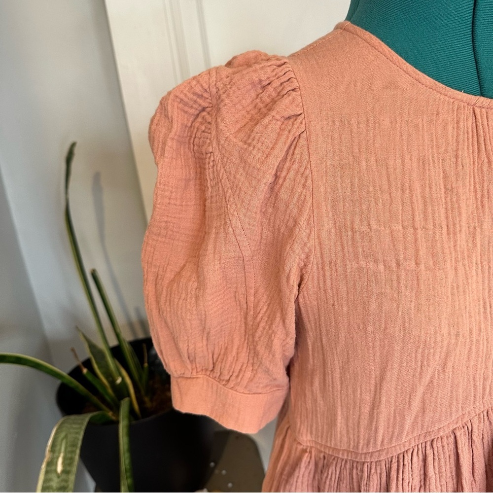 Roolee MAUVE PUFF SHORT SLEEVES FLARE BABYDOLL MINI DRESS - Picture 4 of 15